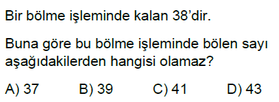 5.Sınıf Doğal Sayılarla Çarpma ve Bölme İşlemi Online Test