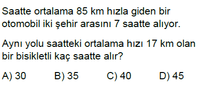 5.Sınıf Doğal Sayılarla Çarpma ve Bölme İşlemi Online Test