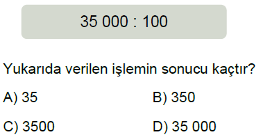 5.Sınıf Doğal Sayılarla Çarpma ve Bölme Zihinden İşlemler ve Tahmin Online Test