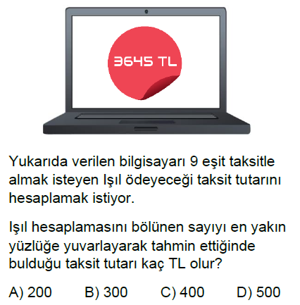 5.Sınıf Doğal Sayılarla Çarpma ve Bölme Zihinden İşlemler ve Tahmin Online Test