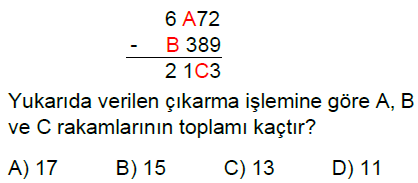 5.Sınıf Doğal Sayılarla Toplama ve Çıkarma İşlemi Online Test