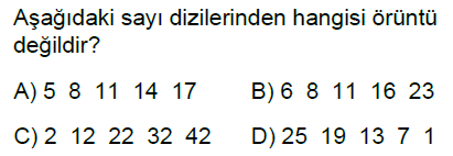 5.Sınıf Örüntüler Online Test