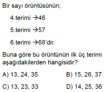 5.Sınıf Örüntüler Online Test