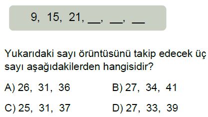 5.Sınıf Örüntüler Online Test