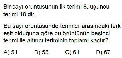 5.Sınıf Örüntüler Online Test