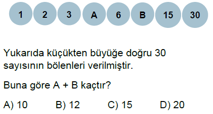 6.Sınıf Çarpanlar ve Katlar Online Test