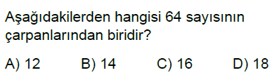 6.Sınıf Çarpanlar ve Katlar Online Test