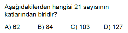 6.Sınıf Çarpanlar ve Katlar Online Test