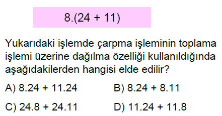 6.Sınıf Dağılma Özelliği ve Ortak Çarpan Online Test