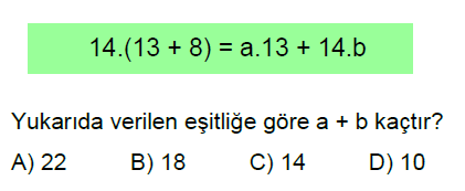 6.Sınıf Dağılma Özelliği ve Ortak Çarpan Online Test