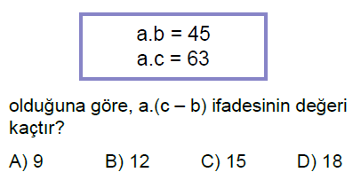 6.Sınıf Dağılma Özelliği ve Ortak Çarpan Online Test