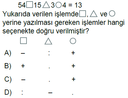 6.Sınıf İşlem Önceliği Online Test