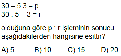 6.Sınıf İşlem Önceliği Online Test