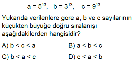 6.Sınıf Üslü İfadeler Online Test