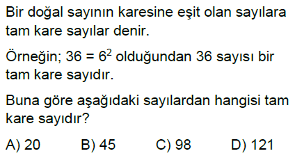 6.Sınıf Üslü İfadeler Online Test