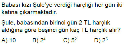 6.Sınıf Üslü İfadeler Online Test