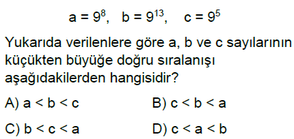 6.Sınıf Üslü İfadeler Online Test