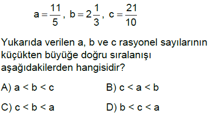 7.Sınıf Rasyonel Sayılar Online Test