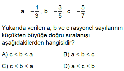 7.Sınıf Rasyonel Sayılar Online Test