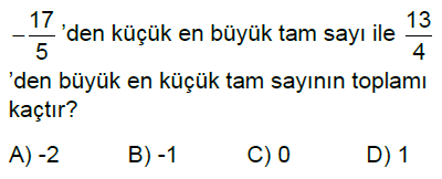 7.Sınıf Rasyonel Sayılar Online Test