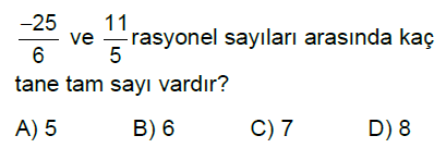 7.Sınıf Rasyonel Sayılar Online Test