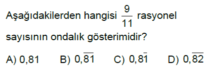 7.Sınıf Rasyonel Sayılar Online Test