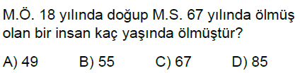 7.Sınıf Tam Sayı Problemleri Online Test