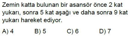 7.Sınıf Tam Sayılarla Toplama ve Çıkarma İşlemi Online Test