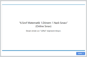 6.Sınıf Matematik 1.Dönem 1.Yazılı Online Sınav