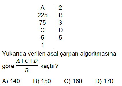 6.Sınıf Asal Sayılar ve Asal Çarpanlar Online Test