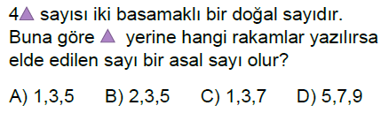 6.Sınıf Asal Sayılar ve Asal Çarpanlar Online Test