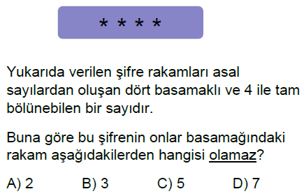 6.Sınıf Asal Sayılar ve Asal Çarpanlar Online Test