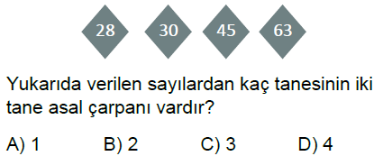 6.Sınıf Asal Sayılar ve Asal Çarpanlar Online Test