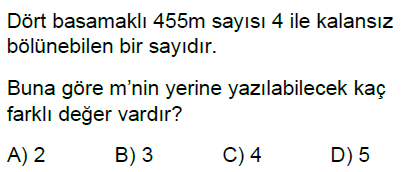 6.Sınıf Bölünebilme Kuralları Online Test