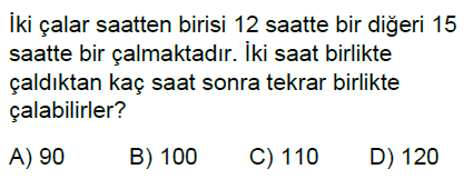 6.Sınıf Ortak Bölen Ortak Kat Online Test