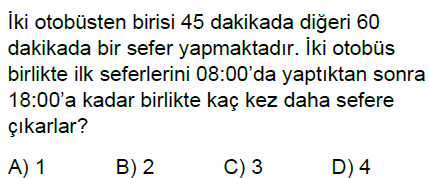 6.Sınıf Ortak Bölen Ortak Kat Online Test