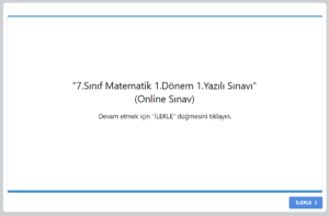 7.Sınıf Matematik 1.Dönem 1.Yazılı Online Sınav