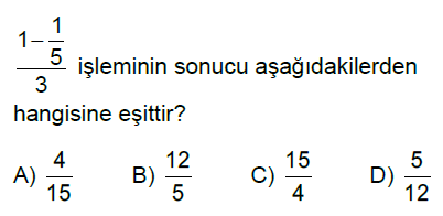 7.Sınıf Rasyonel Sayılarla Çok Adımlı İşlemler Online Test