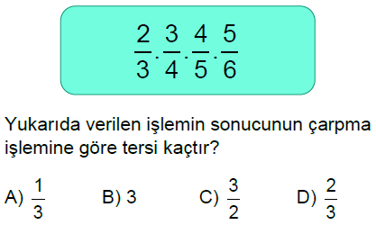 7.Sınıf Rasyonel Sayılarla Çarpma ve Bölme İşlemi Online Test