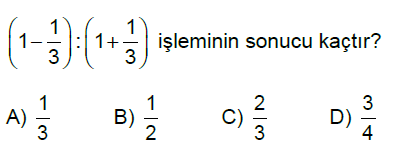 7.Sınıf Rasyonel Sayılarla Çarpma ve Bölme İşlemi Online Test