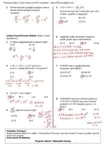 8.Sınıf Matematik 1.Dönem 1.Yazılı Soruları