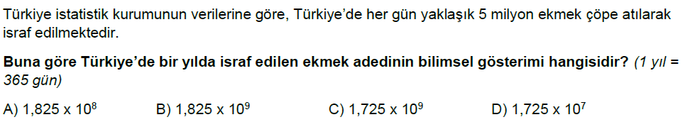 8.Sınıf Çarpanlar ve Katlar ve Üslü ifadeler Online Deneme