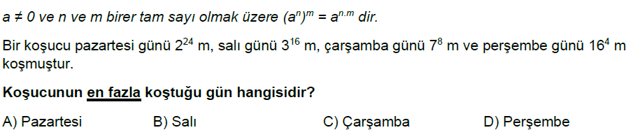 8.Sınıf Çarpanlar ve Katlar ve Üslü ifadeler Online Deneme