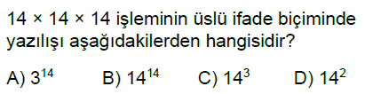 5.Sınıf Bir Sayının Karesi ve Küpü ve Parantezli İşlemler Online Test