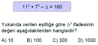 5.Sınıf Bir Sayının Karesi ve Küpü ve Parantezli İşlemler Online Test