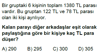 5.Sınıf Doğal Sayı Problemleri Online Test