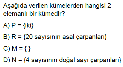 6.Sınıf Kümeler Online Test