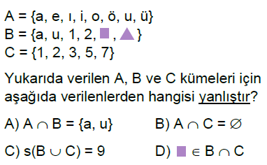 6.Sınıf Kümeler Online Test