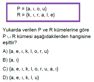 6.Sınıf Kümeler Online Test