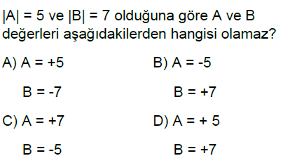 6.Sınıf Tam Sayılar Online Test